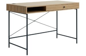 Unique Furniture Pracovn&iacute; stůl Pensacola 120 x 60 cm s dubov&yacute;m dekorem