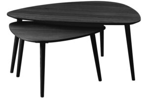 Unique Furniture Set dvou čern&yacute;ch dubov&yacute;ch konferenčn&iacute;ch stolků Adda 70 x 100/52