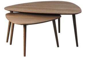 Unique Furniture Set dvou tmav&yacute;ch dubov&yacute;ch konferenčn&iacute;ch stolků Adda 70 x 100/52