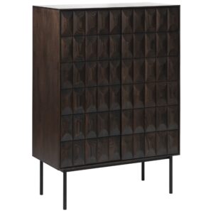 Unique Furniture Tmavě hněd&aacute; dubov&aacute; vinot&eacute;ka Latina 130 x 90 cm