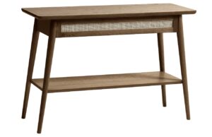 Unique Furniture Tmavě hněd&yacute; dubov&yacute; toaletn&iacute; stolek Barrali 110 x 40 cm