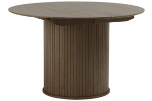 Unique Furniture Tmav&yacute; dubov&yacute; rozkl&aacute;dac&iacute; j&iacute;deln&iacute; stůl Nola 120/167 x 120 cm