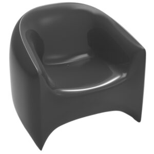 VONDOM Antracitově &scaron;ed&eacute; plastov&eacute; zahradn&iacute; lounge křeslo BLOW