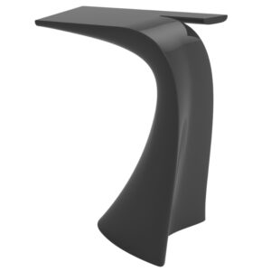VONDOM Antracitově &scaron;ed&yacute; plastov&yacute; barov&yacute; stůl WING 76 x 50 cm