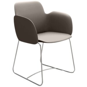 VONDOM B&eacute;žovo&scaron;ed&eacute; plastov&eacute; zahradn&iacute; křeslo PEZZETTINA