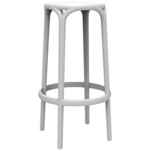 VONDOM B&iacute;l&aacute; plastov&aacute; barov&aacute; židle BROOKLYN 76 cm