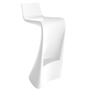 VONDOM B&iacute;l&aacute; plastov&aacute; barov&aacute; židle WING 72 cm