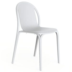 VONDOM B&iacute;l&aacute; plastov&aacute; j&iacute;deln&iacute; židle BROOKLYN