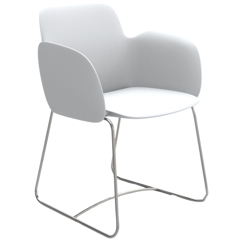 VONDOM Bílé plastové zahradní křeslo PEZZETTINA