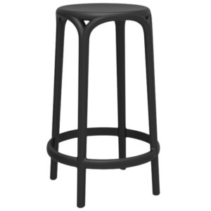 VONDOM Čern&aacute; plastov&aacute; barov&aacute; židle BROOKLYN 66 cm