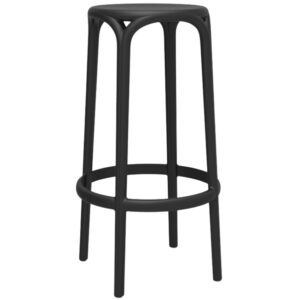 VONDOM Čern&aacute; plastov&aacute; barov&aacute; židle BROOKLYN 76 cm