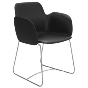 VONDOM Čern&eacute; plastov&eacute; zahradn&iacute; křeslo PEZZETTINA