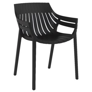 VONDOM Čern&eacute; plastov&eacute; zahradn&iacute; křeslo SPRITZ