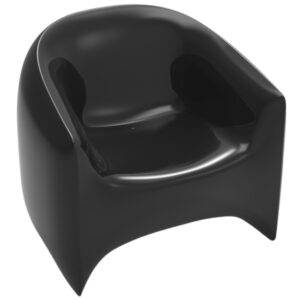 VONDOM Čern&eacute; plastov&eacute; zahradn&iacute; lounge křeslo BLOW