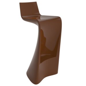 VONDOM Hněd&aacute; plastov&aacute; barov&aacute; židle WING 72 cm