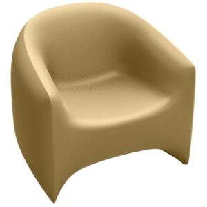 VONDOM Matně b&eacute;žov&eacute; plastov&eacute; zahradn&iacute; lounge křeslo BLOW