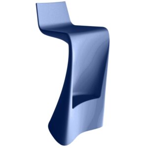 VONDOM Matně modr&aacute; plastov&aacute; barov&aacute; židle WING 72 cm