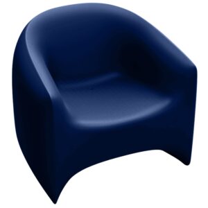 VONDOM Matně modr&eacute; plastov&eacute; zahradn&iacute; lounge křeslo BLOW