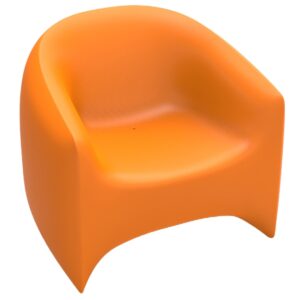VONDOM Matně oranžov&eacute; plastov&eacute; zahradn&iacute; lounge křeslo BLOW