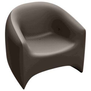 VONDOM Matně &scaron;edo hněd&eacute; plastov&eacute; zahradn&iacute; lounge křeslo BLOW