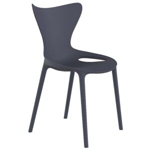 VONDOM Tmavě modr&aacute; plastov&aacute; dětsk&aacute; j&iacute;deln&iacute; židle LOVE MINI