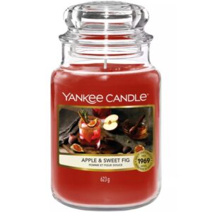 Velk&aacute; vonn&aacute; sv&iacute;čka Yankee Candle Apple & Sweet Fig