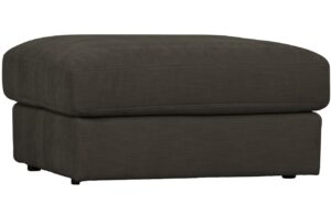 WOOOD Antracitově &scaron;ed&aacute; l&aacute;tkov&aacute; podnožka Flaireen 90 x 98 cm