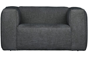 WOOOD Antracitově &scaron;ed&eacute; l&aacute;tkov&eacute; křeslo Bearny