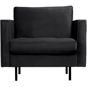 WOOOD Antracitově &scaron;ed&eacute; sametov&eacute; křeslo Raden s pro&scaron;&iacute;v&aacute;n&iacute;m