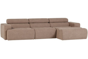 WOOOD B&eacute;žov&aacute; boucl&eacute; rohov&aacute; pohovka Novi 300 cm