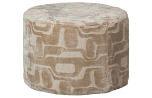 WOOOD B&eacute;žov&yacute; čalouněn&yacute; taburet Falton 60 cm