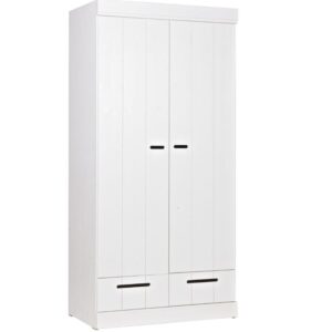 WOOOD B&iacute;l&aacute; dřevěn&aacute; &scaron;atn&iacute; skř&iacute;ň Ernie 195 x 94 cm