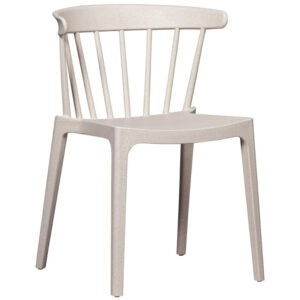 WOOOD B&iacute;l&aacute; plastov&aacute; zahradn&iacute; j&iacute;deln&iacute; židle Marbel