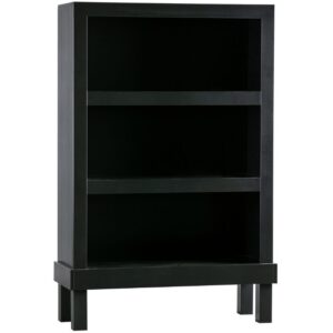 WOOOD Čern&aacute; borovicov&aacute; knihovna Bona 107 x 39 cm