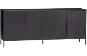 WOOOD Čern&aacute; borovicov&aacute; komoda Gravia 200 x 44 cm