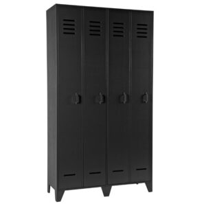 WOOOD Čern&aacute; borovicov&aacute; &scaron;atn&iacute; skř&iacute;ň Howie 187 x 103 cm