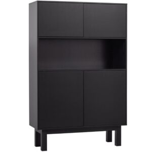 WOOOD Čern&aacute; borovicov&aacute; skř&iacute;ň Frederica 170 x 110 cm