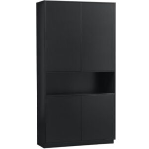 WOOOD Čern&aacute; borovicov&aacute; skř&iacute;ň Frederica 210 x 110 cm