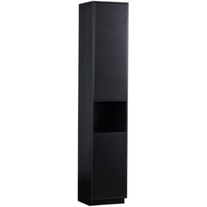 WOOOD Čern&aacute; borovicov&aacute; &uacute;zk&aacute; skř&iacute;ň Frederica 210 x 40 cm