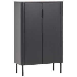 WOOOD Čern&aacute; dřevěn&aacute; komoda Gunnar 85 x 39 cm