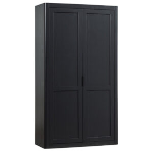 WOOOD Čern&aacute; dřevěn&aacute; skř&iacute;ň Graner 217 x 120 cm