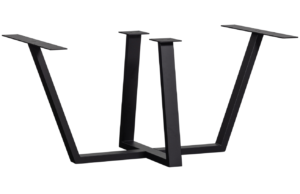 WOOOD Čern&aacute; kovov&aacute; stolov&aacute; podnož Drakkar 147 x 71 cm