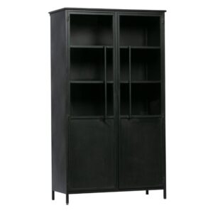 WOOOD Čern&aacute; kovov&aacute; vitr&iacute;na Merrick 170 x 99 cm