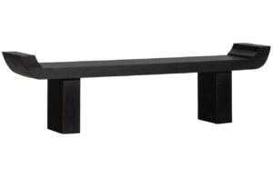 WOOOD Čern&aacute; lavice Loks 183 cm