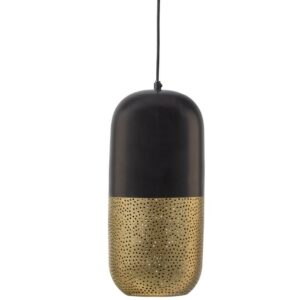 WOOOD Čern&eacute; kovov&eacute; z&aacute;věsn&eacute; světlo Tisra 46 cm