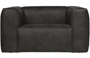 WOOOD Čern&eacute; koženkov&eacute; křeslo Bearny