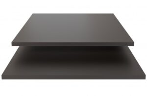 WOOOD Čern&eacute; lakovan&eacute; police Grau 54 x 47 cm