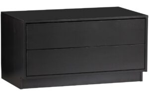 WOOOD Čern&yacute; borovicov&yacute; TV stolek Frederica 75 x 39