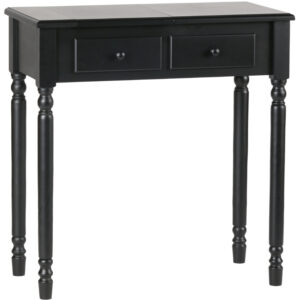 WOOOD Čern&yacute; borovicov&yacute; toaletn&iacute; stolek Erin 75x38 cm