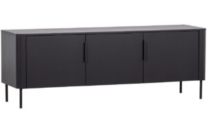 WOOOD Čern&yacute; dřevěn&yacute; TV stolek Gunnar 154 x 44 cm